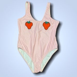 😍BOGO NWOT One Piece Pink Strawberry Swimsuit
